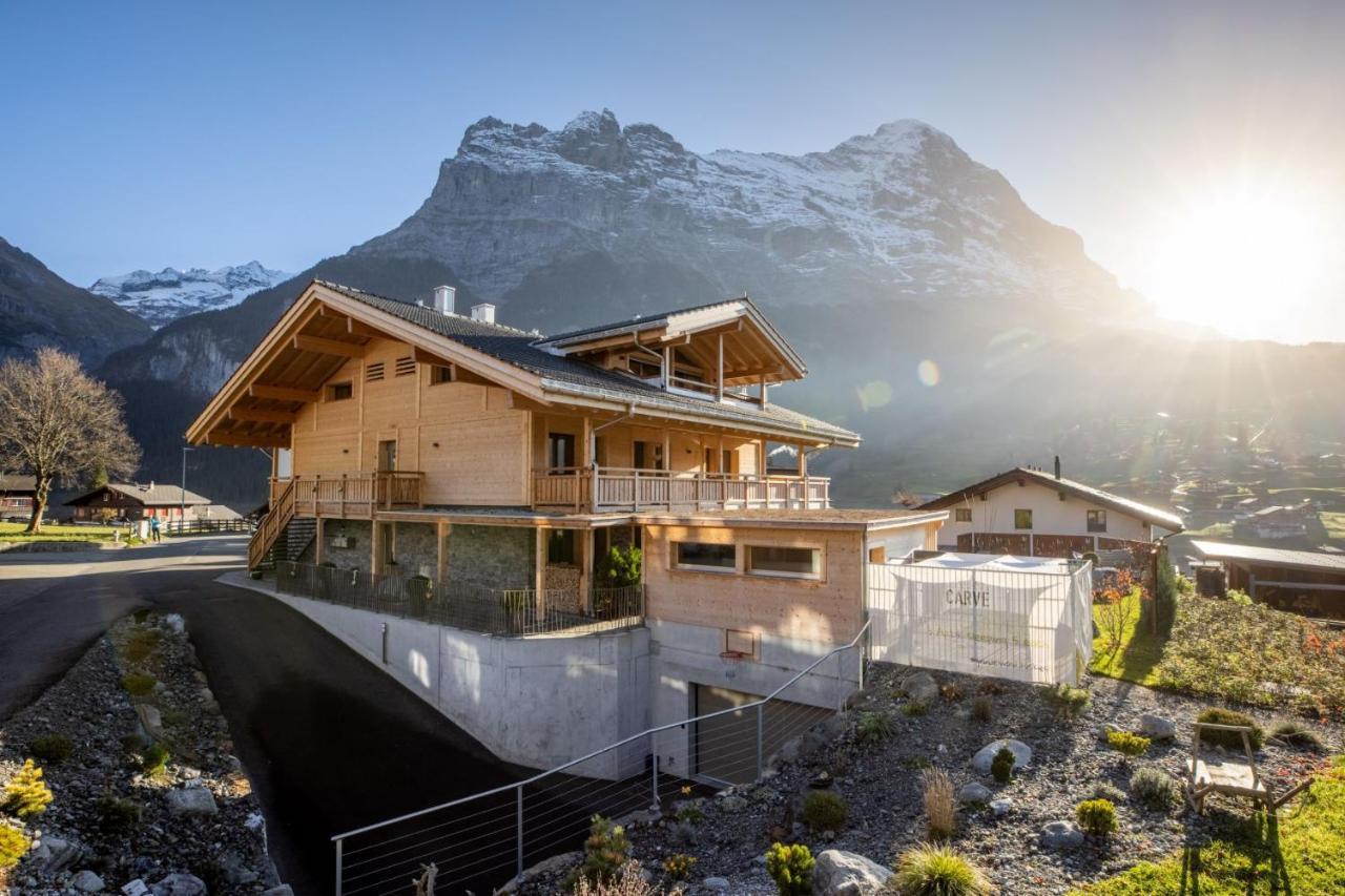 Chalet Carve - Apartments Eiger, Moench And Jungfrau 그린델발트 외부 사진